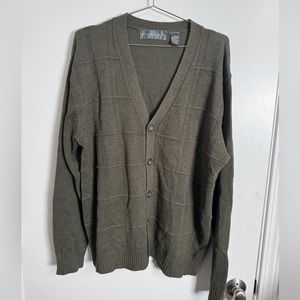 Great green v neck cardigan sweater